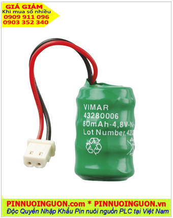 Pin NiMh 4/V80H-80H4A; Pin đồng xu sạc 4,8V-80mAh, 4/V80H-80H4A chính hãng nuôi nguồn | có sẳn hàng